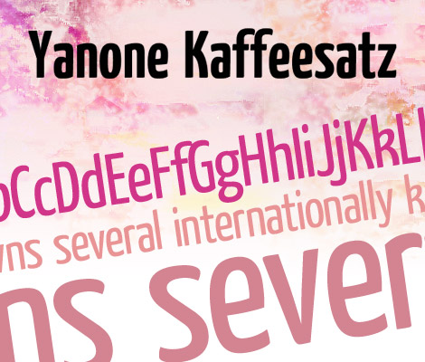Yanone Kaffeesatz Bold free font