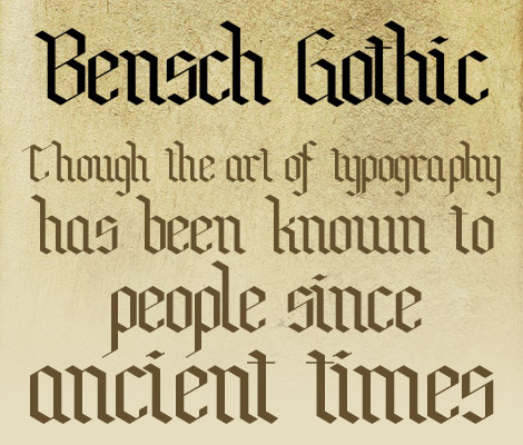 Bensch Gothic free font