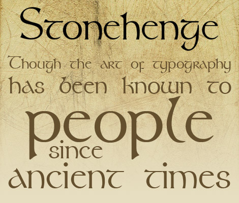 Stonehenge Regular free font