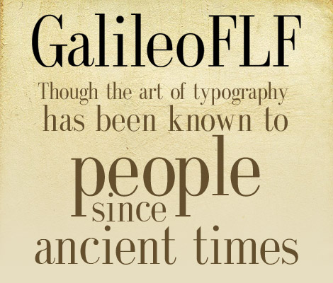 GalileoFLF-Roman free font