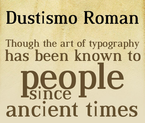 Dustismo Roman Bold free font