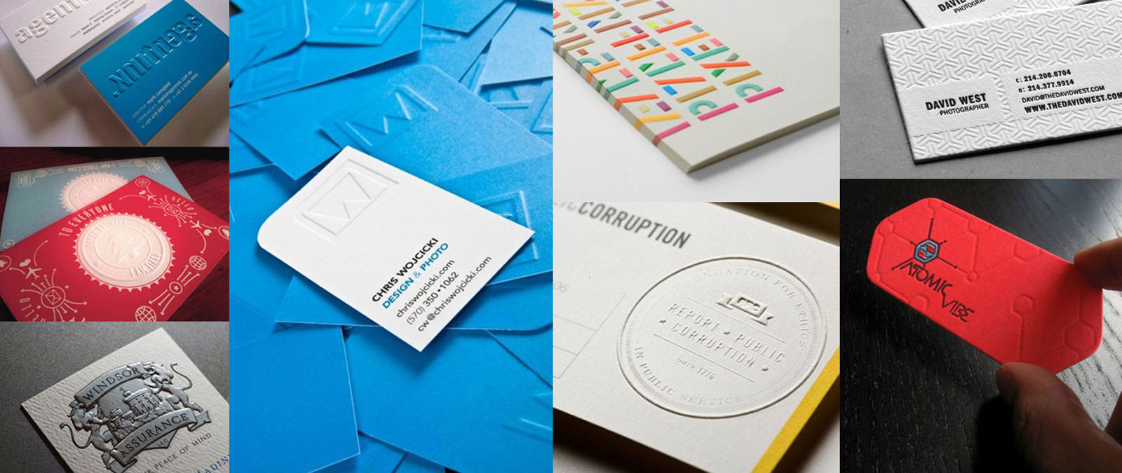 beautiful and creative embossed business card
