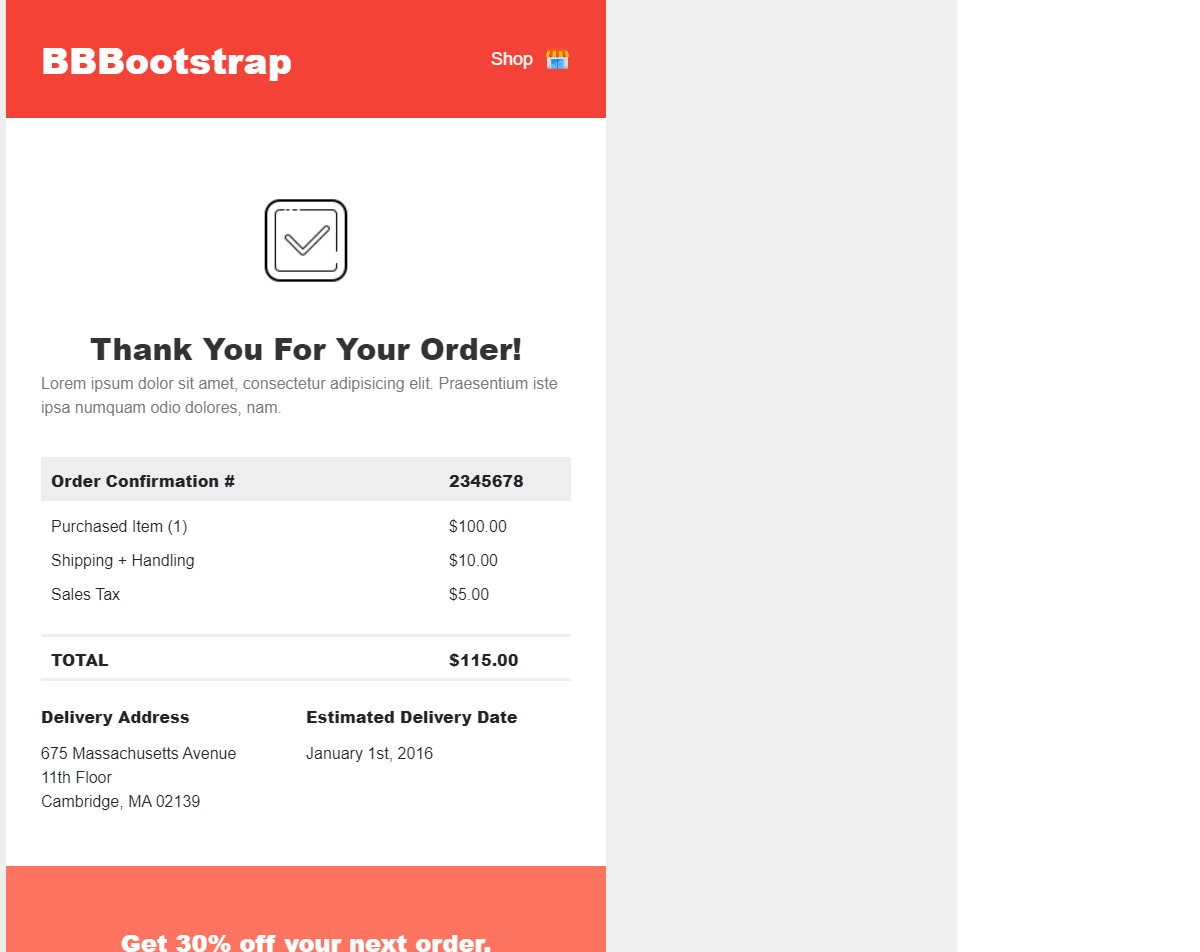 61 Confirmation Email Templates 📭  Free Confirmation HTML Email Template  —  ✔️
